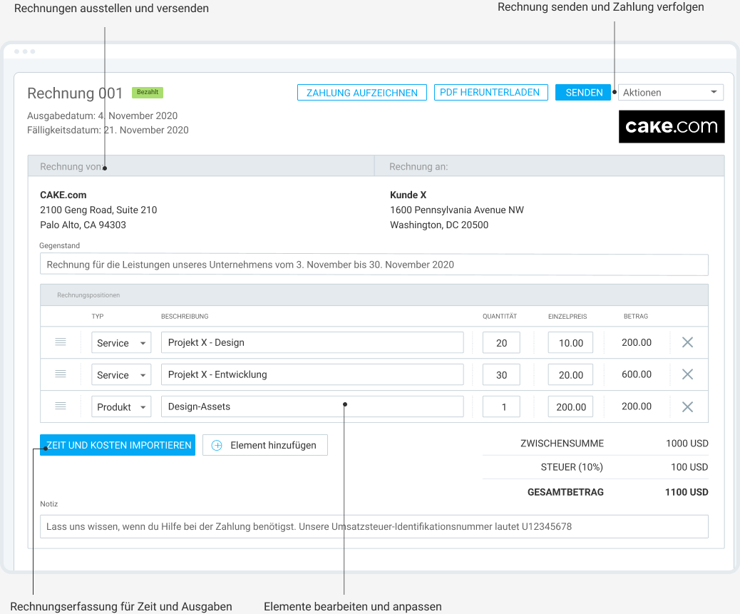 invoices in Clockify