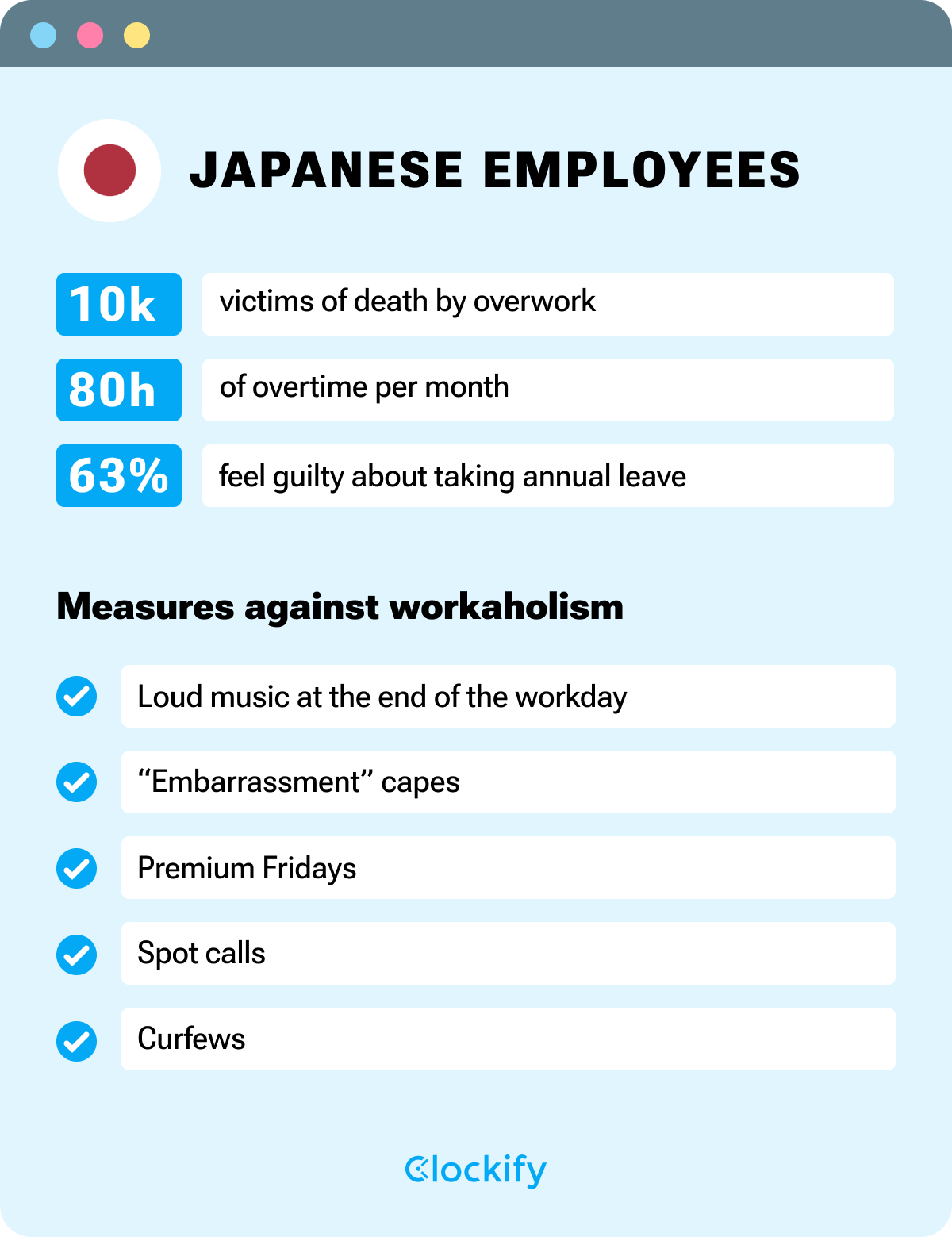 Japanese employees statistics - infographic