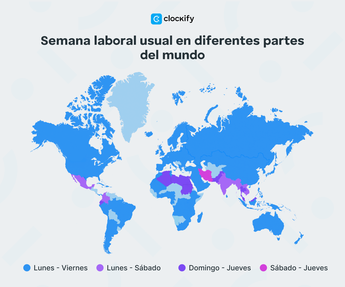 Horas de la semana laboral en el mundo