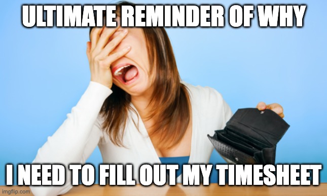 Ultimate reminder timesheet meme