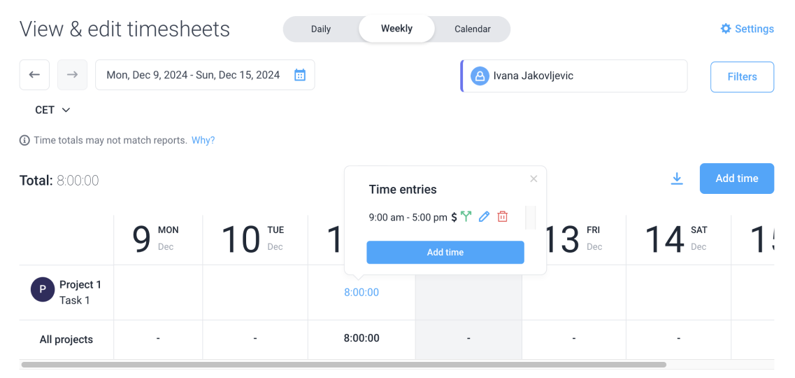 Hubstaff edit timesheets