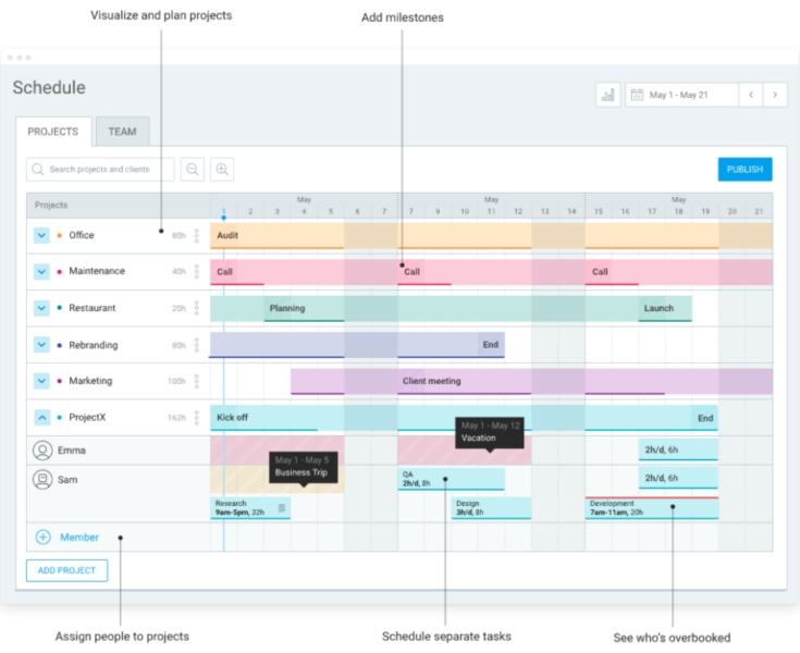 Clockify - Schedule