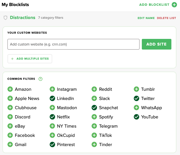 Freedom - blocklist