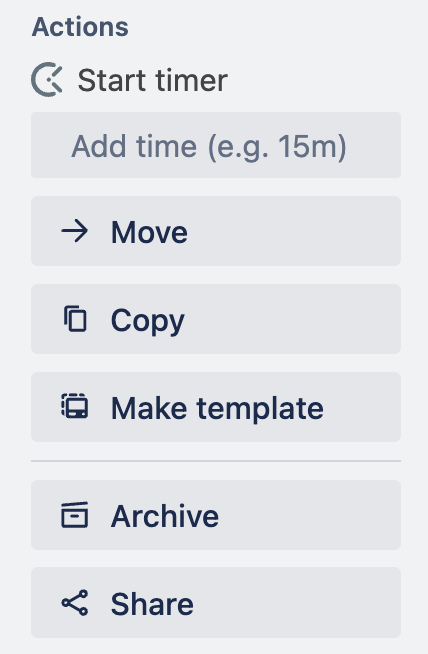 Adding time manually on a Trello card