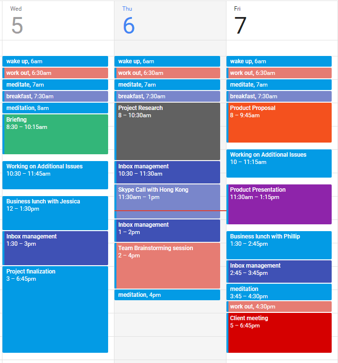 Complicated Calendar Schedule