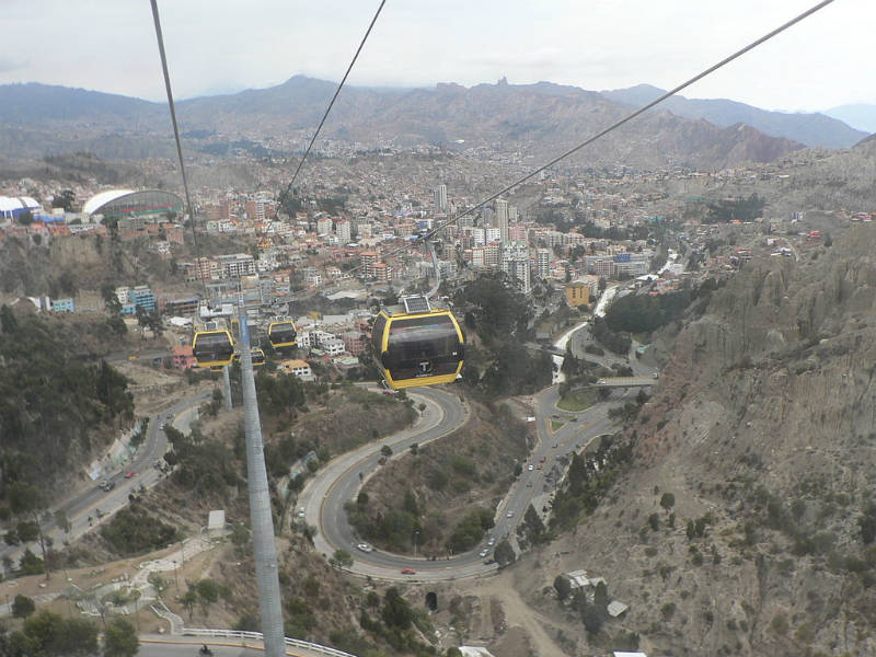 La Paz Teleferico yellow line by Grullab