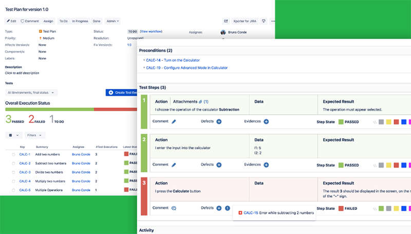 XRAY Jira plugin screenshot