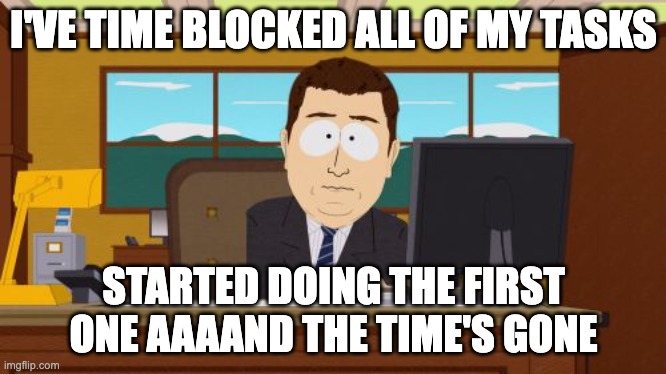 Time blocking meme