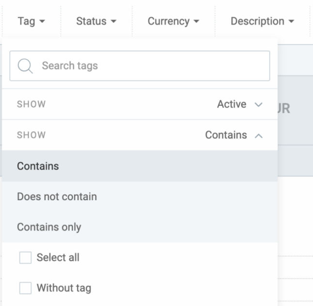 Creating Summary reports based on tags