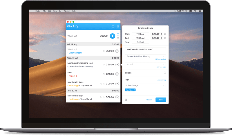 clockify app for mac