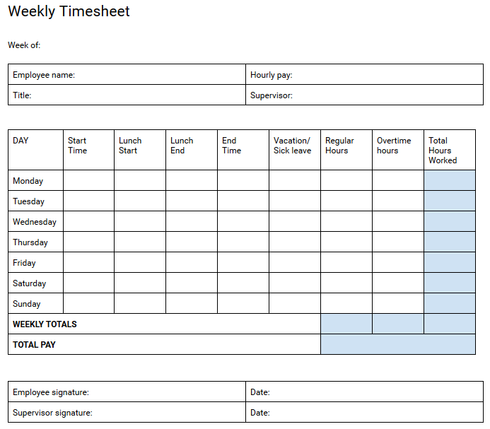 hourly invoice template excel