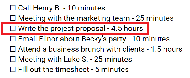 write project proposal to-do list
