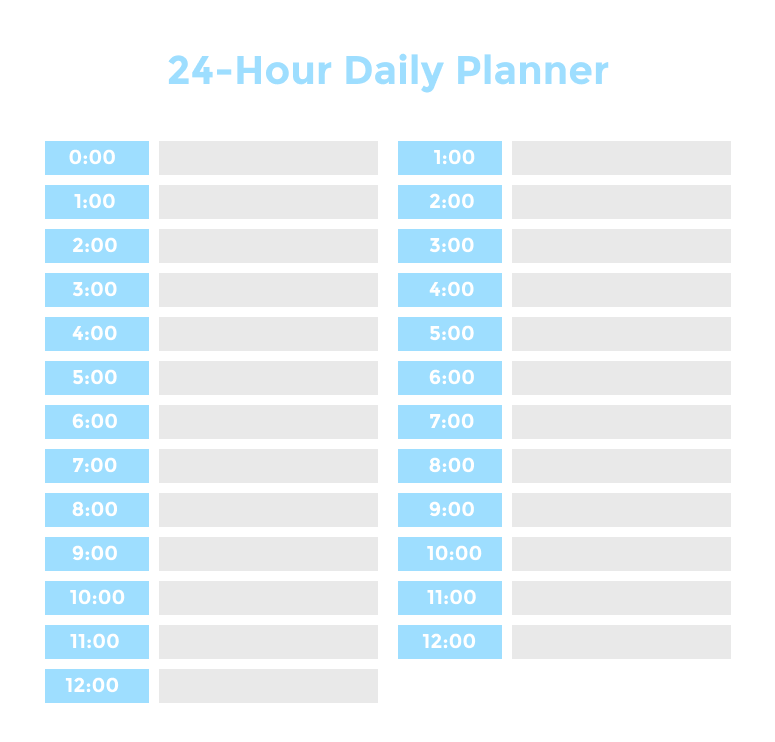 Sample Daily Schedule Template from clockify.me