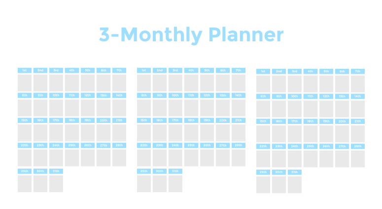 3-Monthly planner