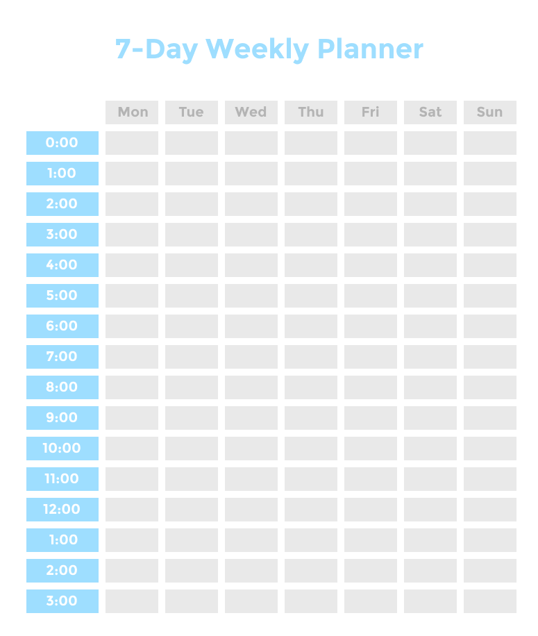 Weekly Hourly Planner Template Excel from clockify.me