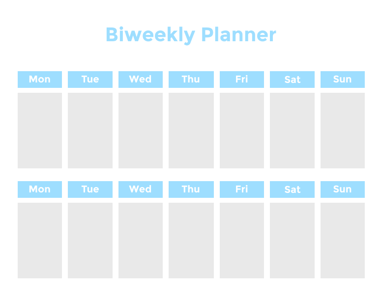 7 Day Planner Template from clockify.me