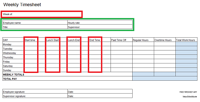 Excel Time Clock Template from clockify.me