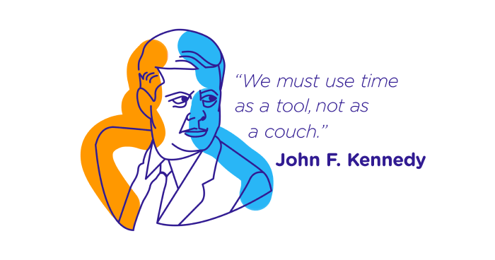 John F Kennedy quote about time