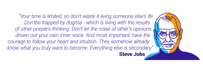 Steve Jobs quote about time