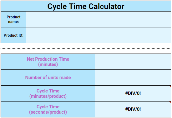 Cycle Time Calculator