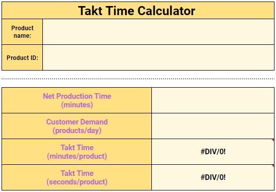 Takt Time Calculato