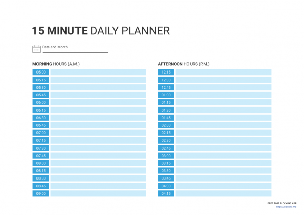 time blocking planner 9 free time blocking templates