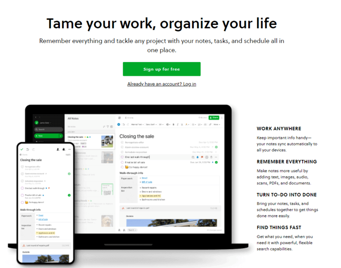 Note-taking tools - Evernote