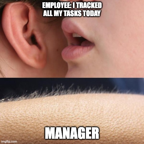 Employee tracks all their tasks meme