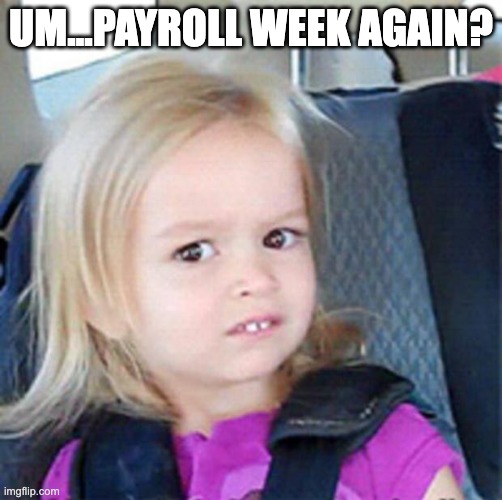 Payroll week again meme