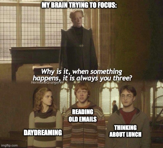 Harry Potter time management meme