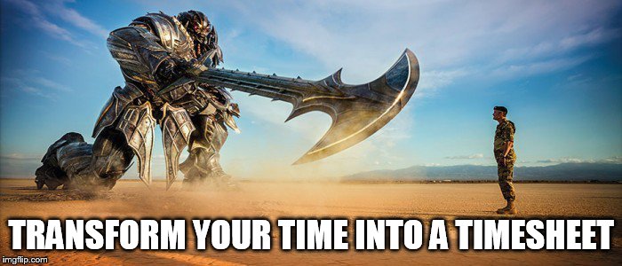 Transform your time timesheet meme