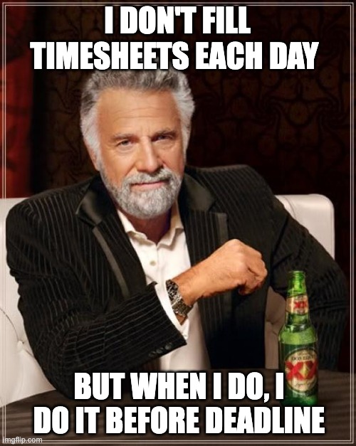 Timesheet deadlines meme