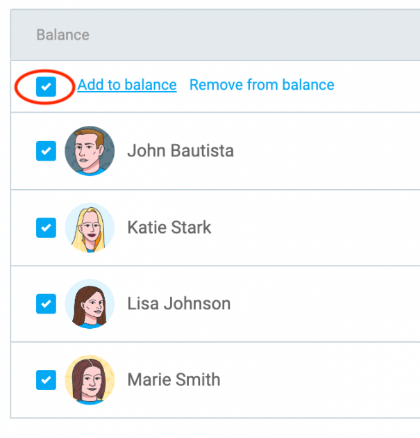 14. Bulk adding balance