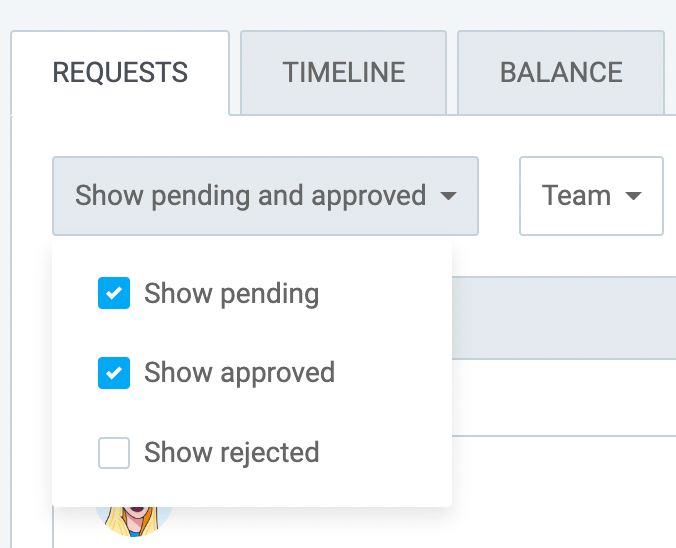 20. Filter time off requests