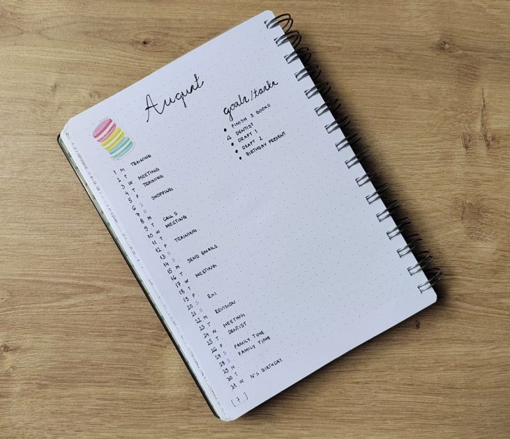 Bullet journal time tracking