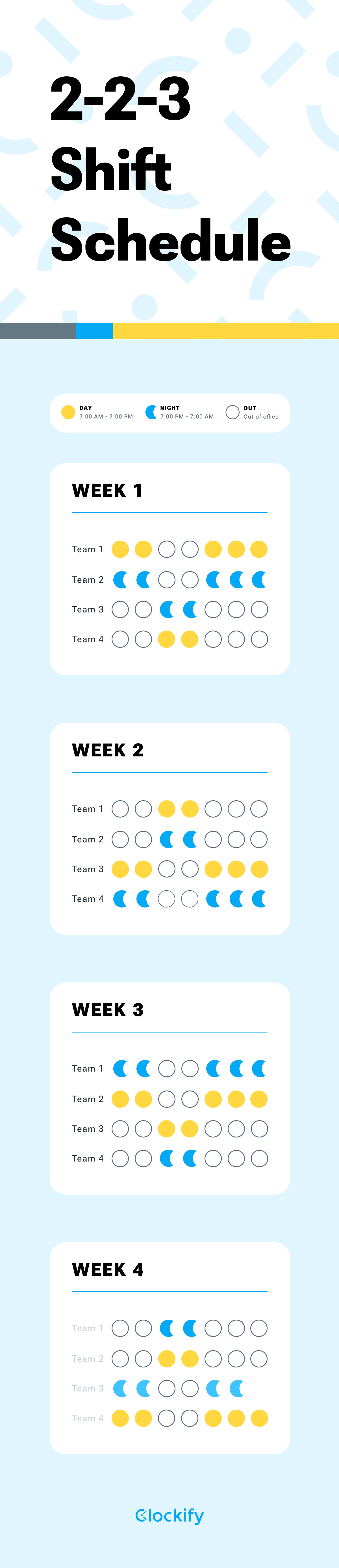 rotating weekend work schedule