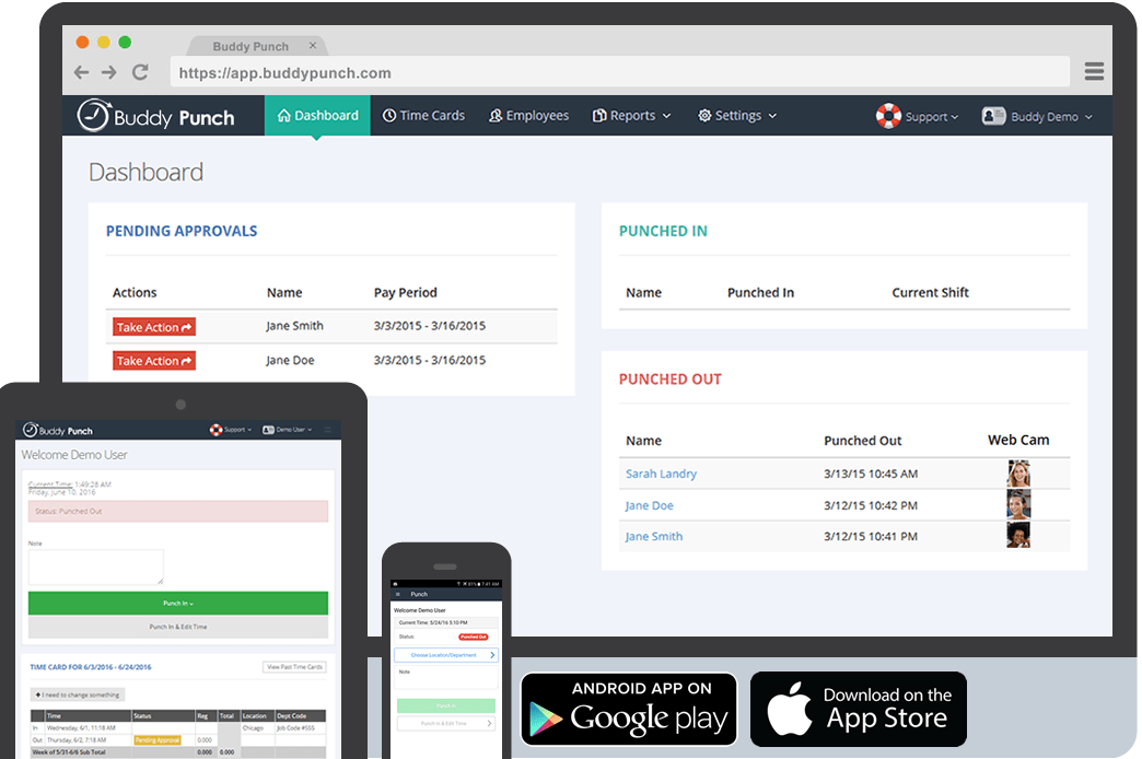 Buddy Punch Dashboard