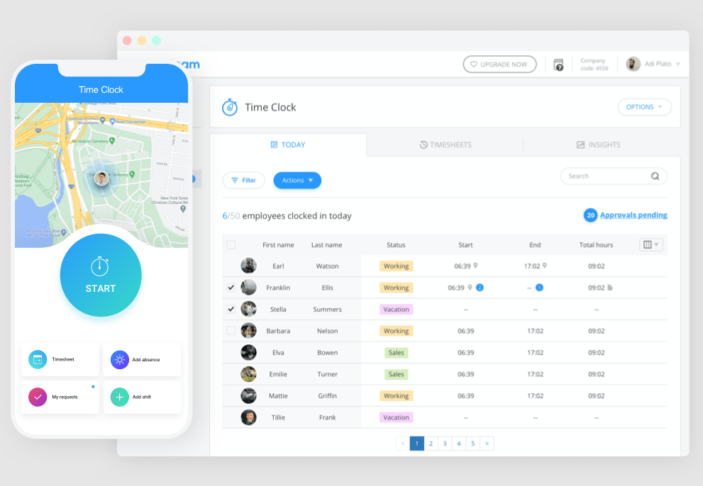 TimeClock: fichado con código de barras para Simple In/Out • Simple In/Out