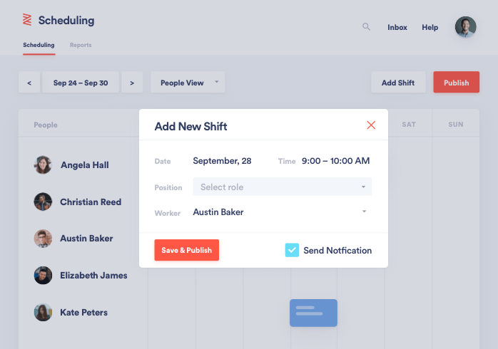 Zenefits Scheduling