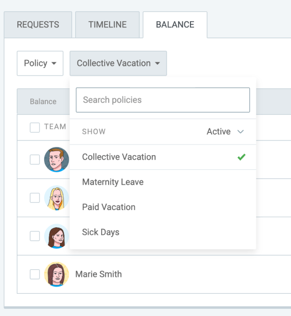 Adding balance for team members in Clockify