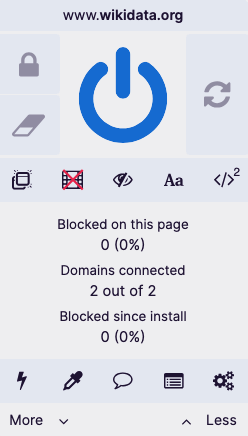 uBlock Origin film button