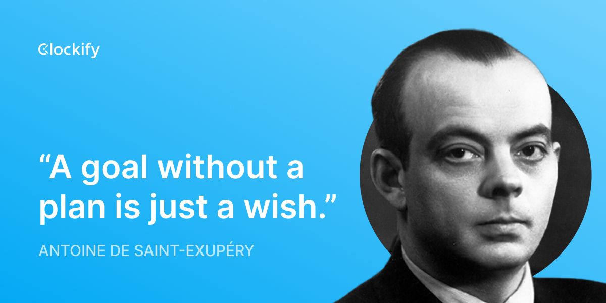 Exupery about goals