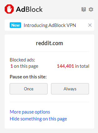 AdBlock Extension Information