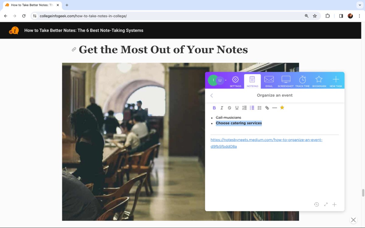 You can easily create and customize notes in ClickUp