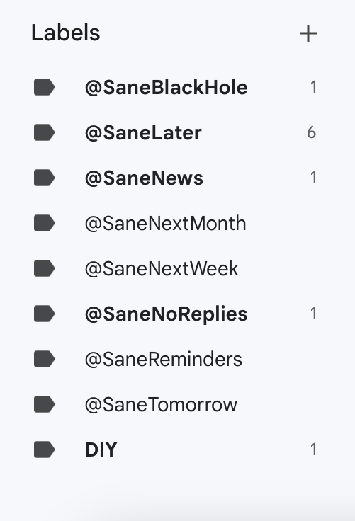 Sanebox folders