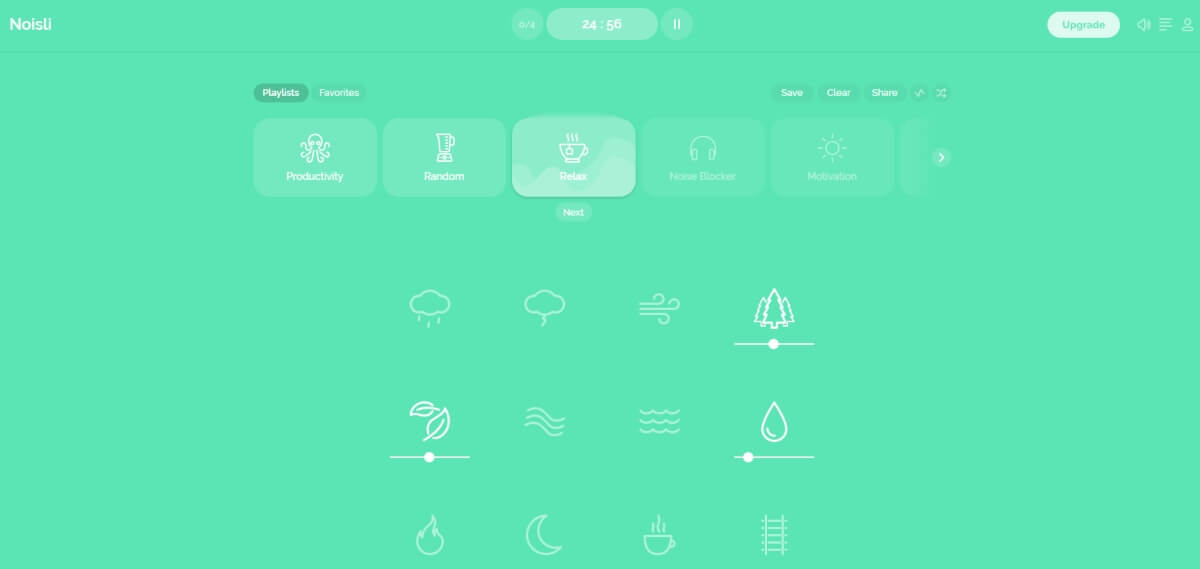 Noisli Homepage