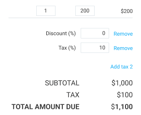 Adding taxes and discount