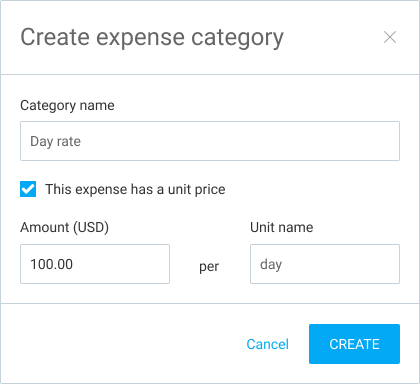 Expense category
