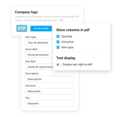 Invoice customization