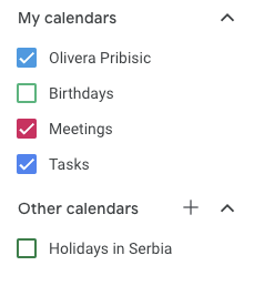 Multiple calendars